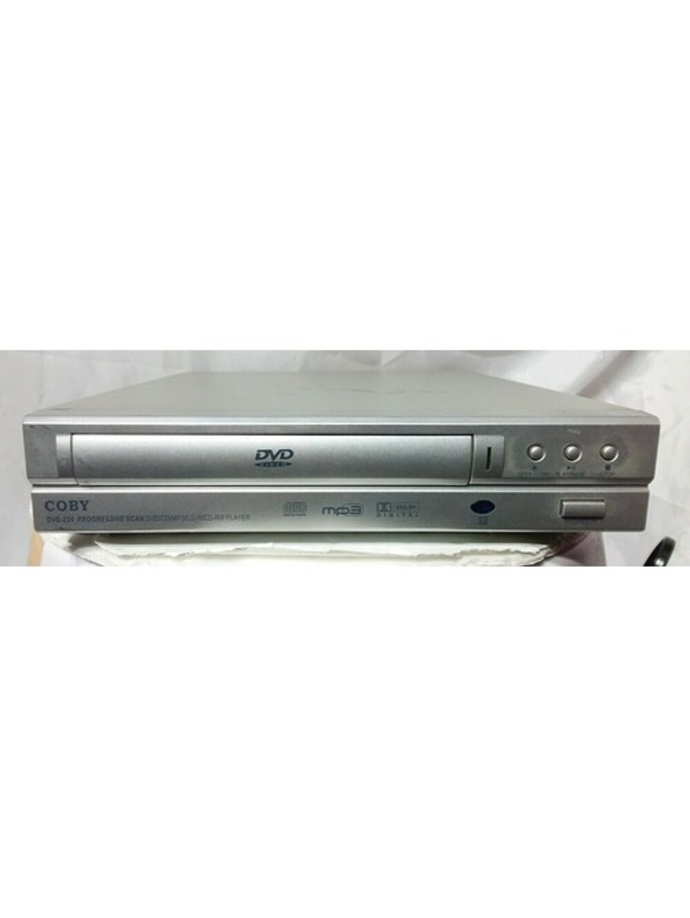 Coby DVD-224 DVD Player Progressive Scan CD MP3 CD-RW Silver